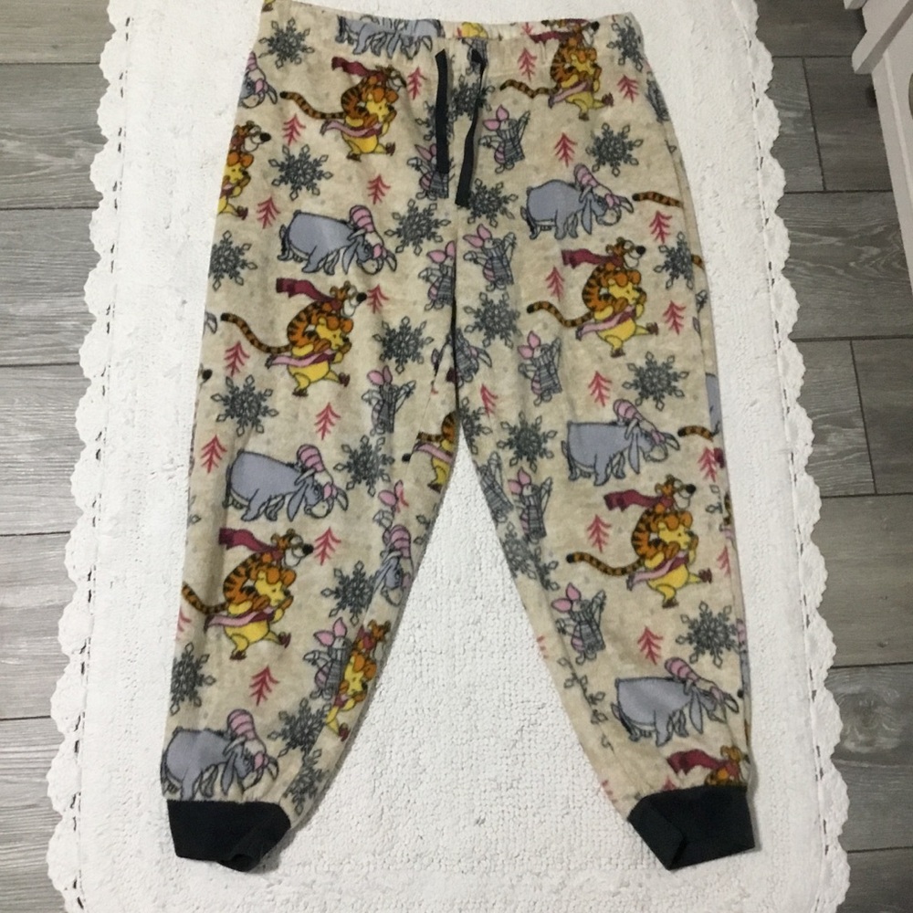 Disney Fleeced Sleep Pants XL Pooh Piglet Tigger Eeyore